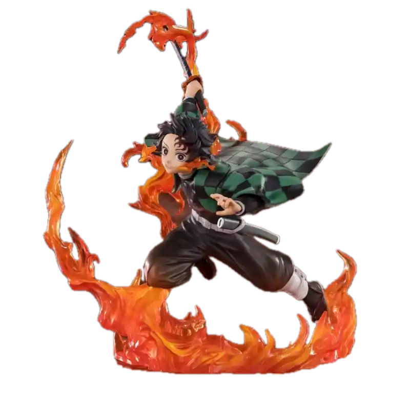 Nouvel Arrivage Demon Slayer Kimetsu no Yaiba Figurine FiguartsZero Tanjiro Kamado Rengoku‘s Sword Guard ver. 19cm