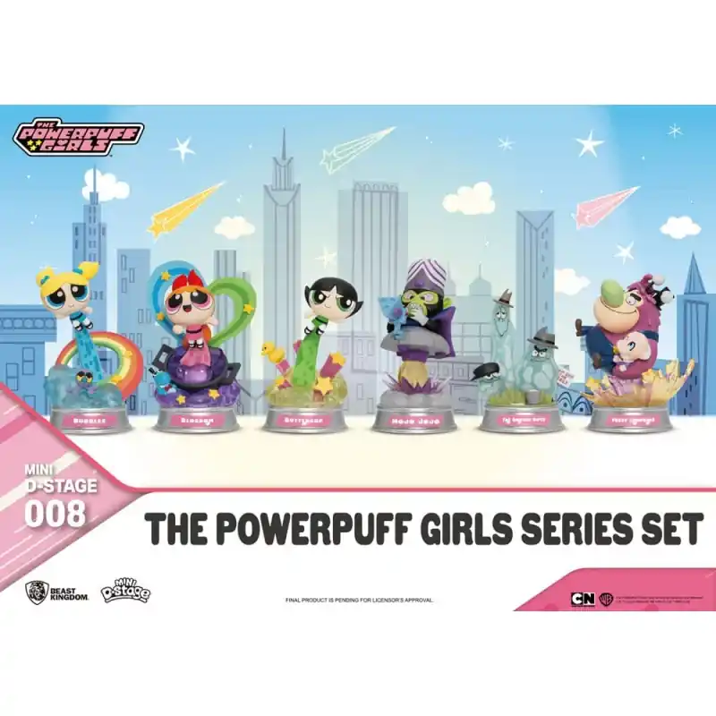 Les Supers Nanas (The Powerpuff Girls) Pack de 6 Figurines Mini Diorama Stage The Powerpuff Girls 12cm Réduction