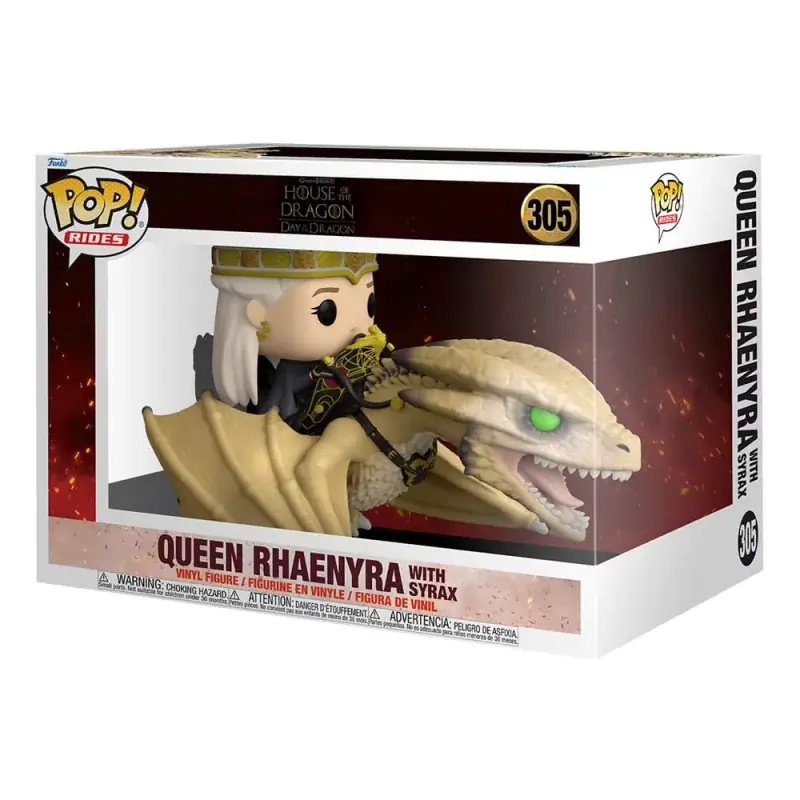 Commander Maintenant House of the Dragon POP! Rides Super Deluxe Queen Rhaenyra with Syrax Figurine 10cm N°305
