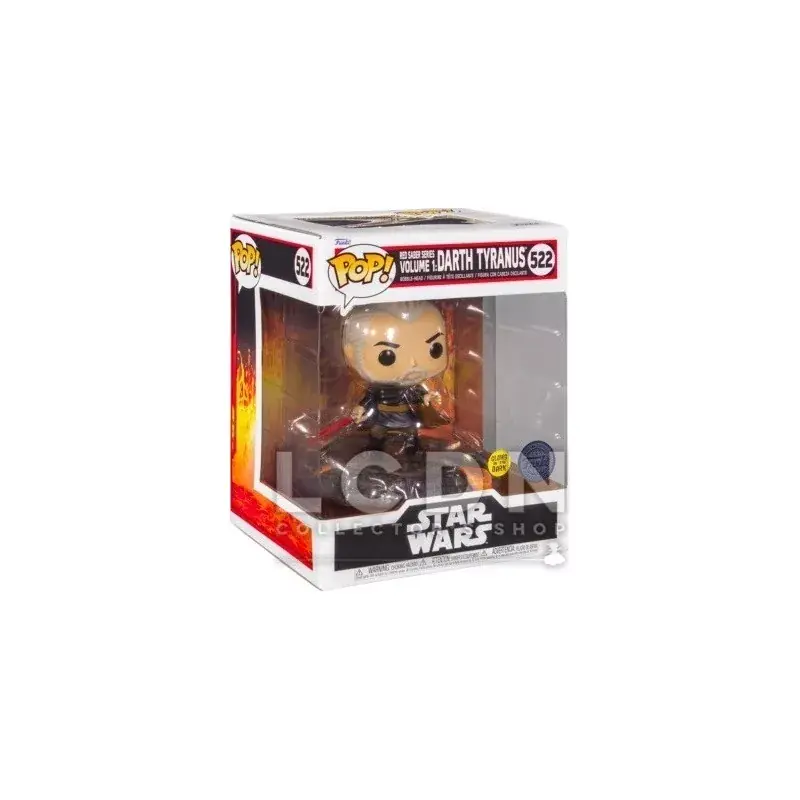 Star Wars POP! Movies Darth Tyranus Comte Dooku Red Saber Serie Vol. 1 Glow in The Dark Vinyle Figurine 10cm N°522 Bon Marché