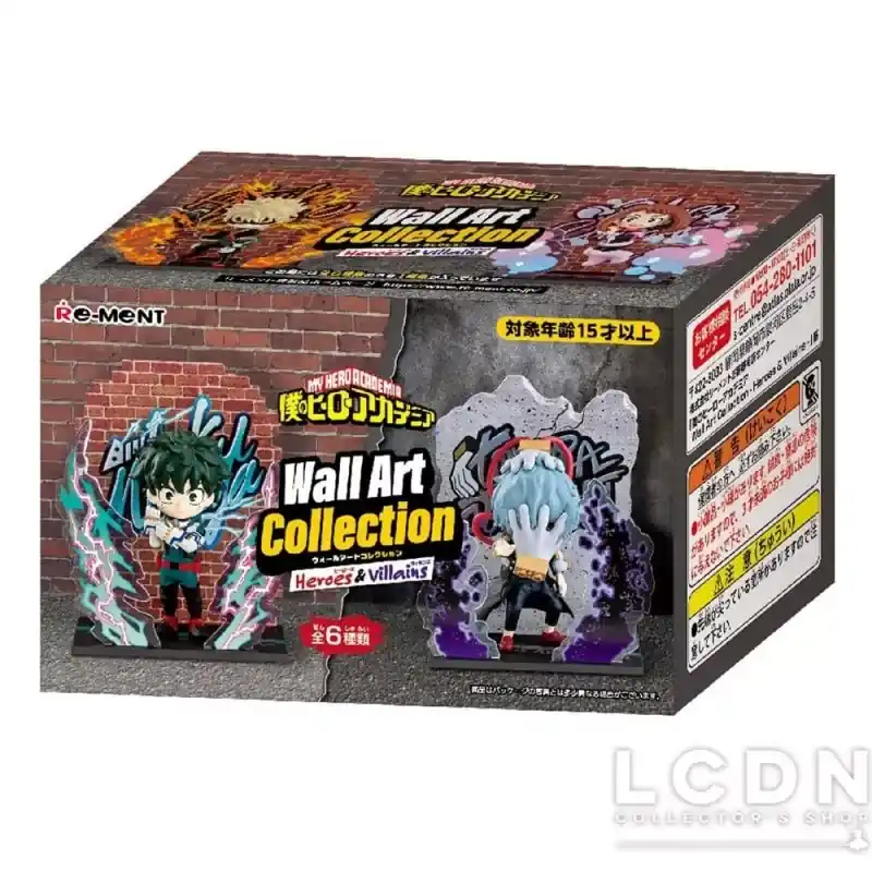 Nouveauté My Hero Academia Assortiment de 6 Figurines Wall Art Collection Heroes & Villains 6cm