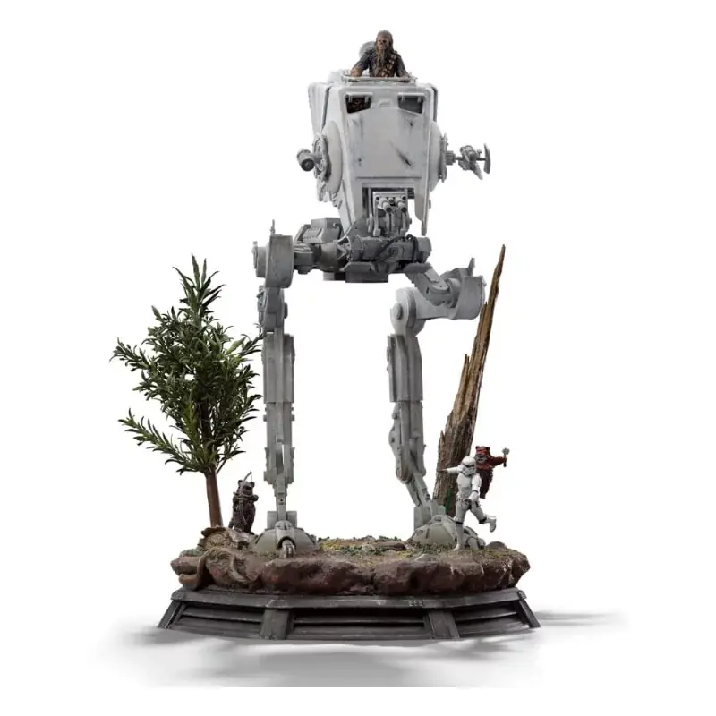 Marque Star Wars Statue 1/20 Demi Art Scale AT-ST and Chewbacca 53cm