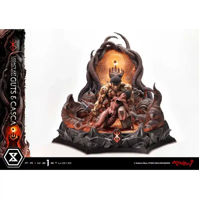 Berserk statue Legacy Art Kentaro Miura 1/4 Guts & Casca 72 cm Commander Maintenant