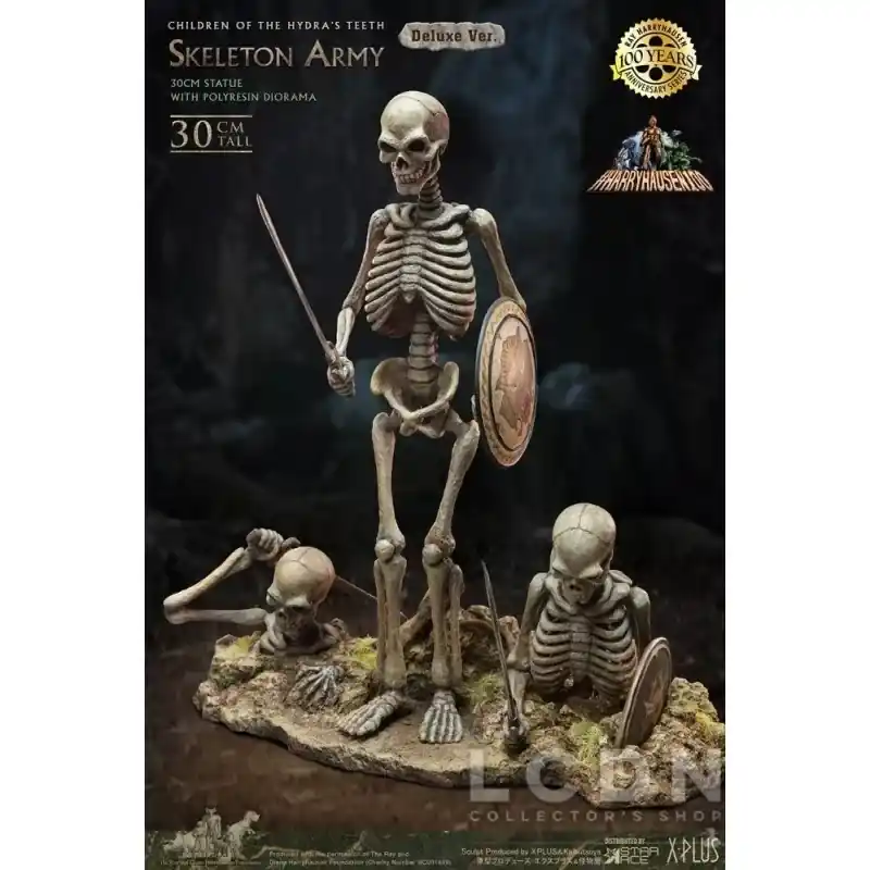 Pas Cher Jason et les Argonautes Statue Gigantic Soft Vinyl Ray Harryhausens Skeleton Army Children of the Hydra‘s Teeth Deluxe Ver. 32cm