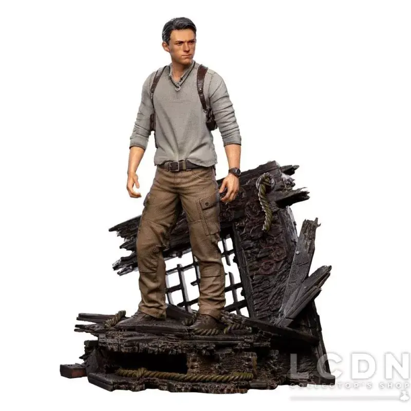 Haute Qualité Uncharted Movie Statue Deluxe Art Scale 1/10 Nathan Drake 22cm