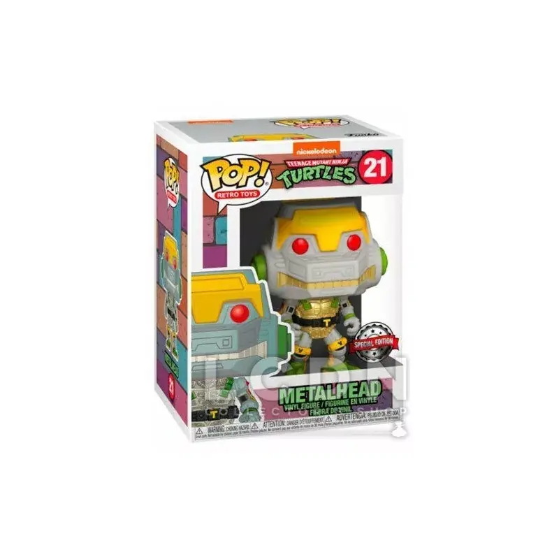 Meilleur Choix Les Tortues Ninja POP! Retro Toys Metalhead Exclusive Special Edition Vinyle Figurine 10cm N°21