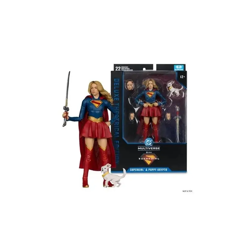 Figurine DcComics SuperGirl Movie 18cm Supergirl and Baby Krypto Dernier Modèle