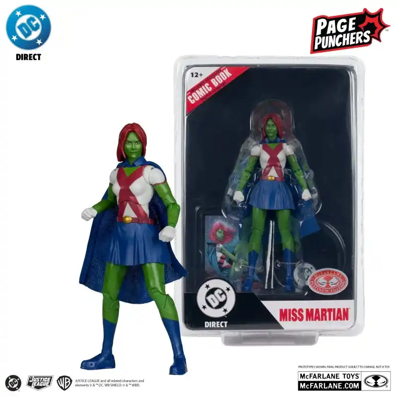 Figurine 18cm DC Direct Page Punchers Miss Martian (Teen Titans n°41) Red Platinum Edition Haute Qualité